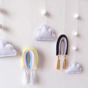 Nordic Style Cute Felt Clouds Wall Hanging Ornament