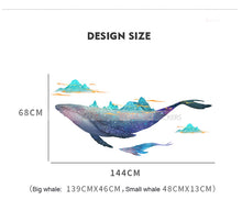 Load image into Gallery viewer, Creative Large Starry Sky Whale Wall Stickers for Living Room