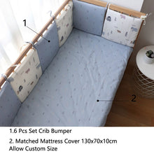 Load image into Gallery viewer, 6 Pcs Set Thick Soft Bumpers In The Crib For Baby Bed