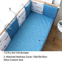 Load image into Gallery viewer, 6 Pcs Set Thick Soft Bumpers In The Crib For Baby Bed