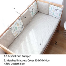 Load image into Gallery viewer, 6 Pcs Set Thick Soft Bumpers In The Crib For Baby Bed