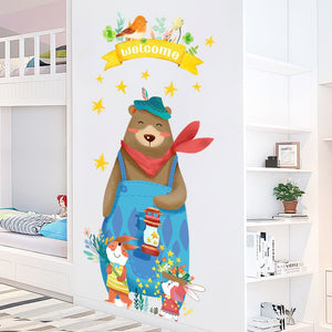 Lovely Bear Rabbit Wall Sticker for Children Room