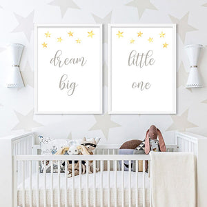 Watercolor Elephant Nursery  Baby Bedroom Canvas Poster