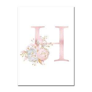 Personalized Baby Name Nusery Wall Art Canvas Poster