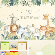 Load image into Gallery viewer, Giraffe Lion Fox Elephant Cartoon Wall Stickers