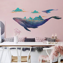 Load image into Gallery viewer, Creative Large Starry Sky Whale Wall Stickers for Living Room