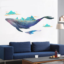 Load image into Gallery viewer, Creative Large Starry Sky Whale Wall Stickers for Living Room