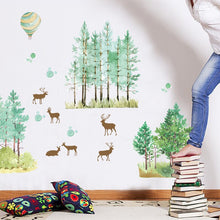 Load image into Gallery viewer, Cute Animal and Green Tree Wall Stickers