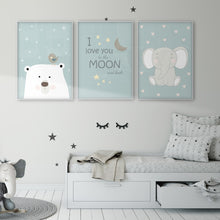 Load image into Gallery viewer, Polar Bear Baby Room Canvas Print Wall Decor