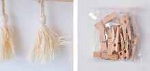 Load image into Gallery viewer, Wooden Photo Clips Tassels Rack