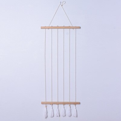 Wooden Photo Clips Tassels Rack