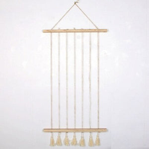 Wooden Photo Clips Tassels Rack