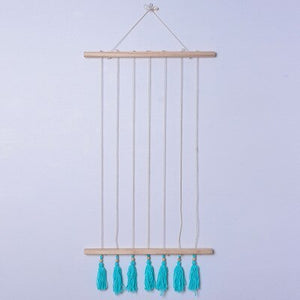 Wooden Photo Clips Tassels Rack