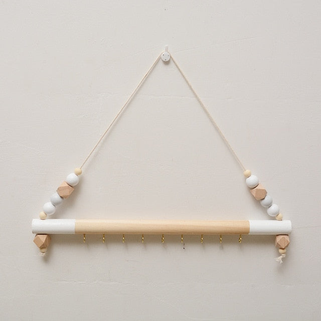 Nordic Wood Key Rack Hook Stick