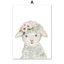 Load image into Gallery viewer, Deer Rabbit Sheep Dream Catcher Flower Wall Art Posters