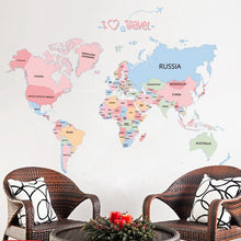 Load image into Gallery viewer, Creative World Map Wall Decals for Kids Rooms