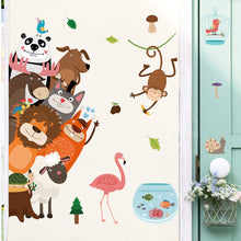 Load image into Gallery viewer, Cartoon Jungle Wild Animal Wall Stickers for Kids Room