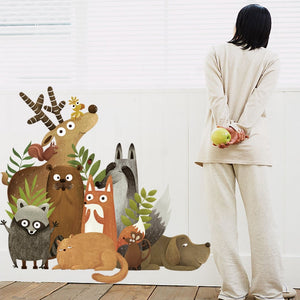 Forest Animals Elk Fox Rabbit Wall Stickers